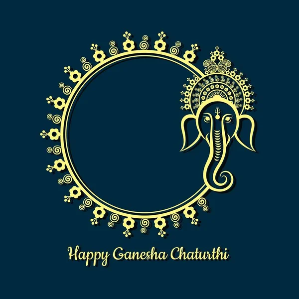 Glad Ganesh Chaturthi Festival Bakgrund Vektor — Stock vektor