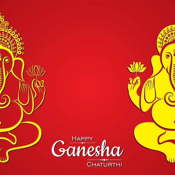 Mutlu Ganesh Chaturthi Festivali Arka Plan Vektörü — Stok Vektör