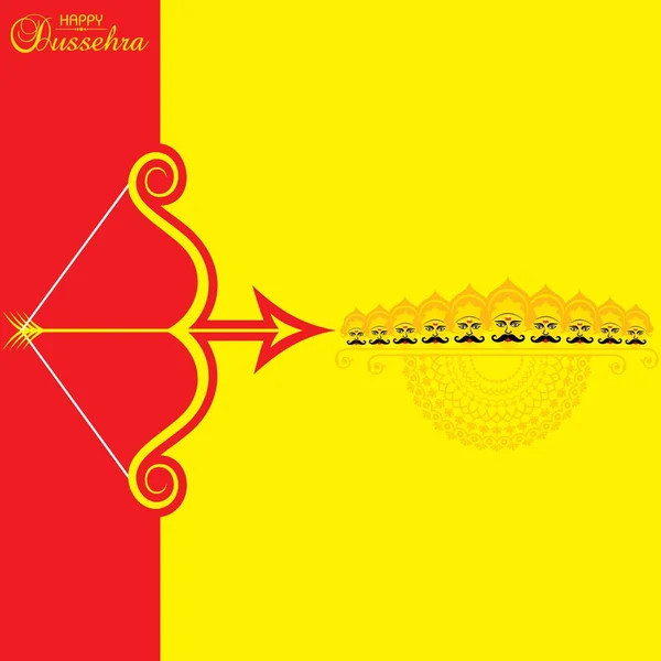 Ilustração Arco Flecha Happy Dussehra Festival Índia Fundo —  Vetores de Stock
