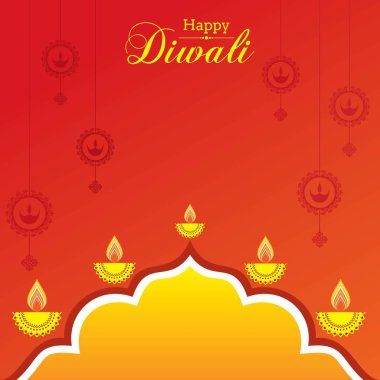 Poster for Happy Diwali with beautiful design illustration stock vector clipart