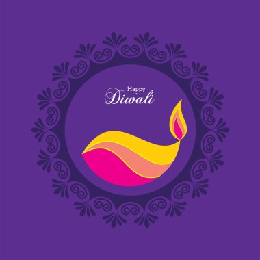Happy Diwali için güzel tasarım illüstrasyon hisse senedi vektörü posteri