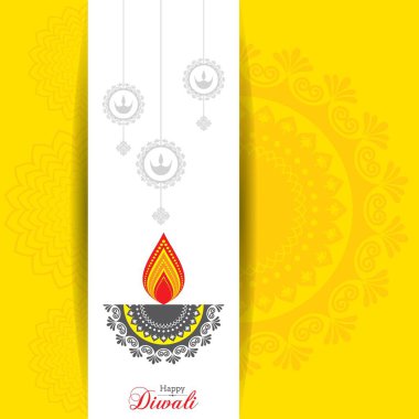 Happy Diwali için güzel tasarım illüstrasyon hisse senedi vektörü posteri