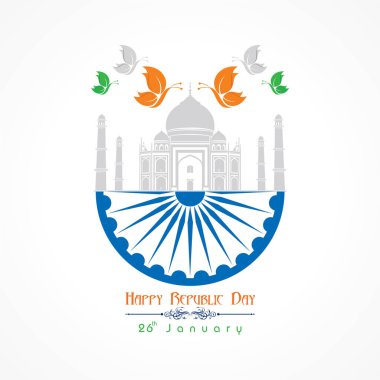 Happy Cumhuriyet Bayramı Hindistan illüstrasyon vektör, poster tasarımı hisse senedi vektör
