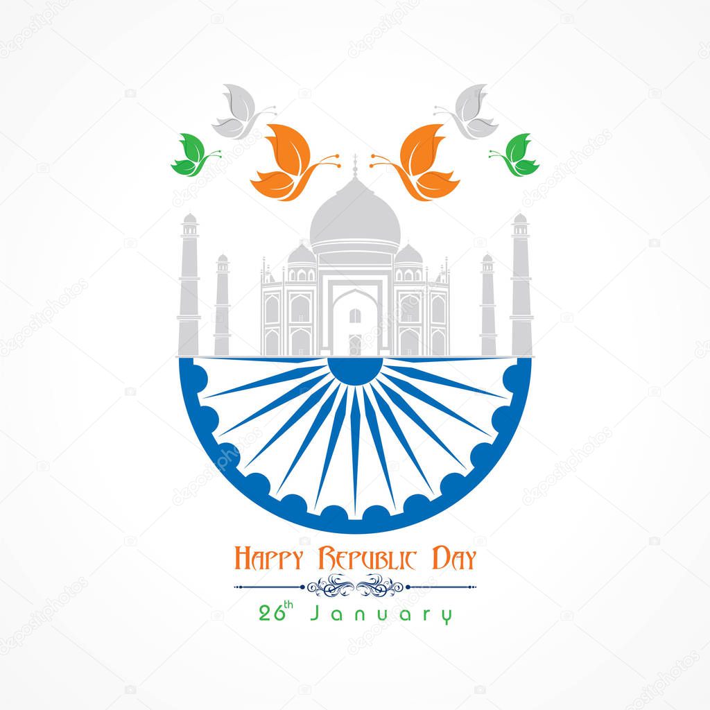 Happy Republic Day of india illustration vector, poster design stock vector