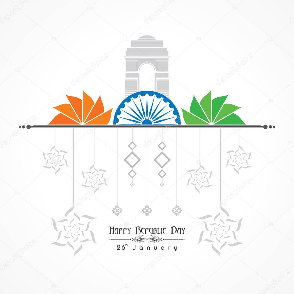 Happy Republic Day of india illustration vector, poster design stock vector