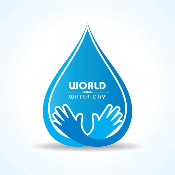 Nature Concept Weltwassertag Aktienvektor — Stockvektor