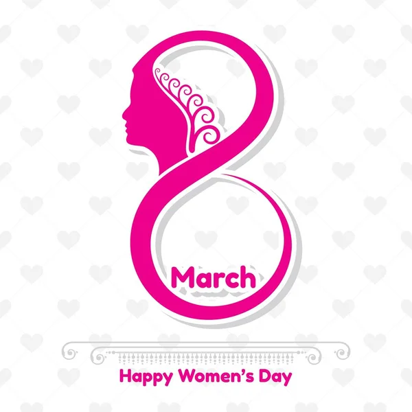 Glückliche Glückwunschkarte Zum Frauentag Postkarte März — Stockvektor