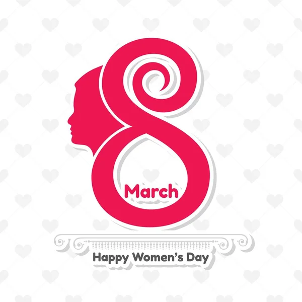 Поздравительная Открытка День Женщины Открытка Марта Вектор Акций — стоковый вектор