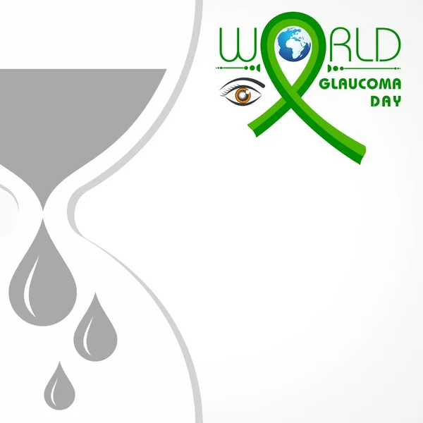 Vektor Illustration Bakgrund För World Glaucoma Day Mars — Stock vektor