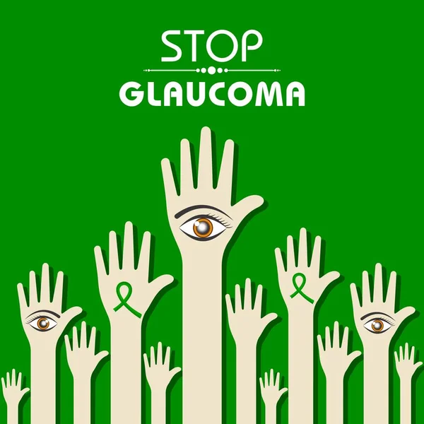 Ilustración Vectorial Fondo Para Día Mundial Del Glaucoma Marzo — Vector de stock