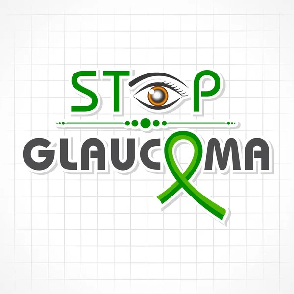 Vector Illustratie Van Een Achtergrond Voor World Glaucoma Day Maart — Stockvector