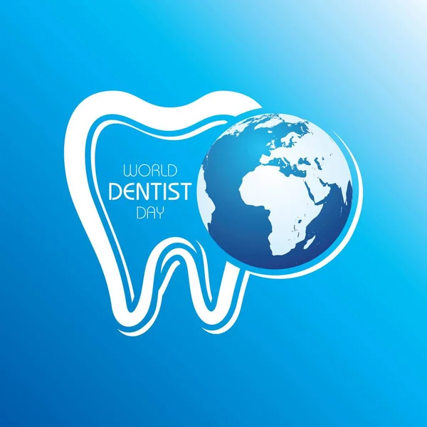 Design do Dia Mundial do Dentista, 6 de março —  Vetores de Stock