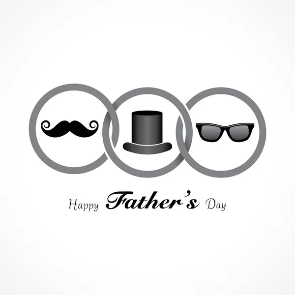 Illustration of Happy Fathers Day Greeting — Stock Vector