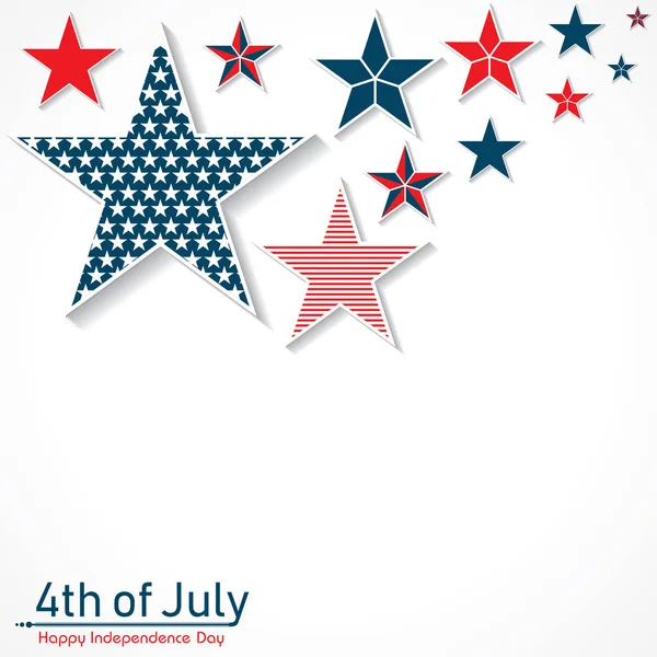 Feliz Día de la Independencia de los Estados Unidos 4 de julio — Archivo Imágenes Vectoriales