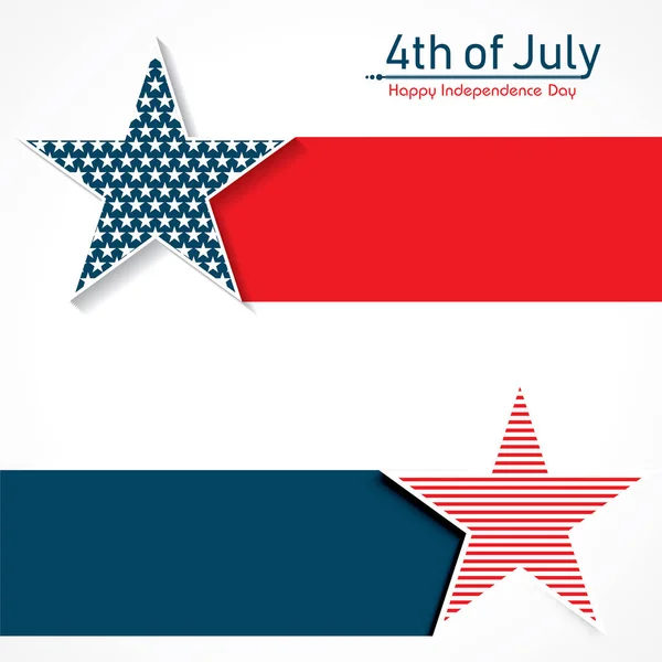 Feliz Dia da Independência dos Estados Unidos 4 de julho — Vetor de Stock