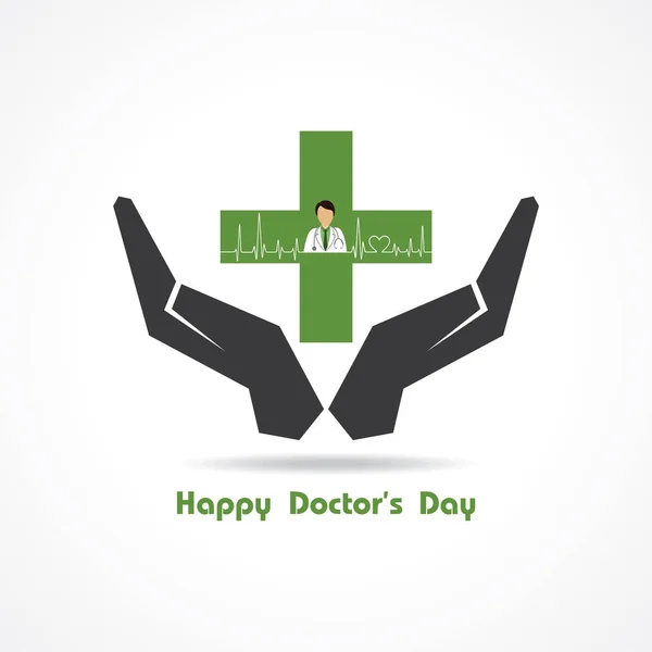 Happy Doctors Day - 1 июля запас вектора — стоковый вектор