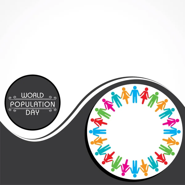 World Population day Greeting-11 july — Stock Vector