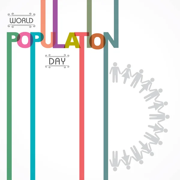 Världs befolkningens dag hälsning-11 juli — Stock vektor