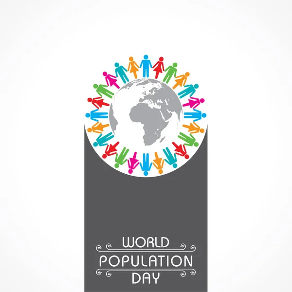 Wereldbevolking dag groet-11 juli — Stockvector