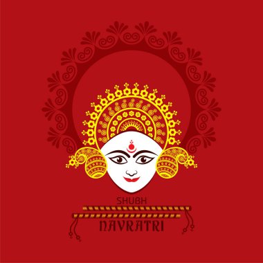 Mutlu Navratri tebrik stok vektör İllüstrasyon