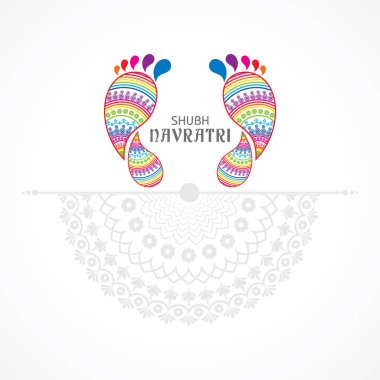 Mutlu Navratri tebrik stok vektör İllüstrasyon