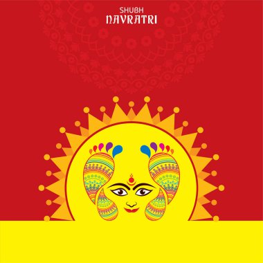 Mutlu Navratri tebrik stok vektör İllüstrasyon