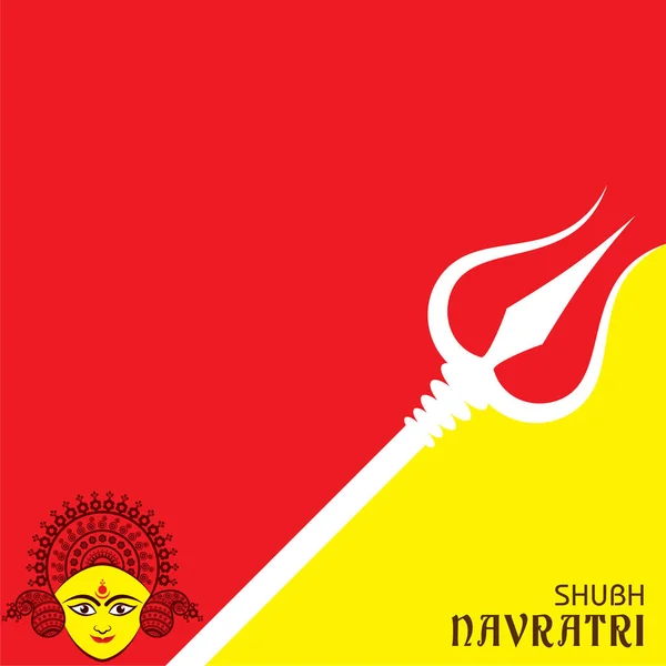 Ilustración del feliz vector de saludo de Navratri — Vector de stock