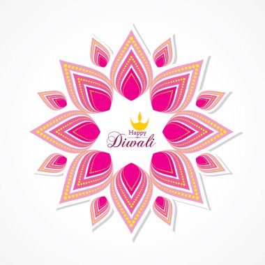 Mutlu Diwali Tebrik İllüstrasyon