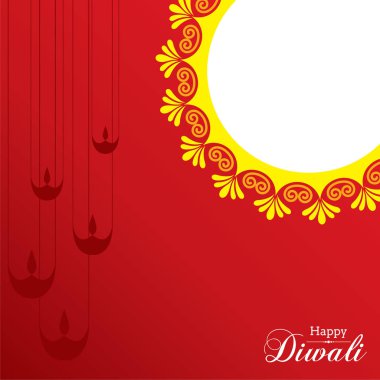 Mutlu Diwali Tebrik İllüstrasyon