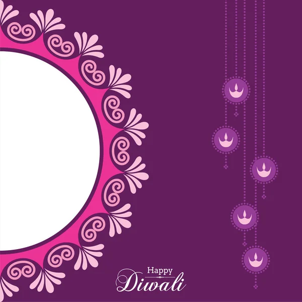 Illustration de Joyeuse salutation de Diwali — Image vectorielle