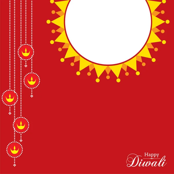 Ilustração da feliz saudação Diwali — Vetor de Stock