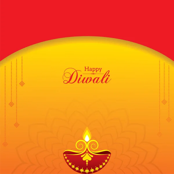 Illustration of Happy Diwali Greeting — Stock Vector