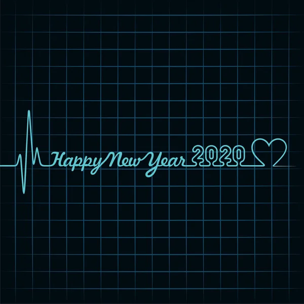 Ilustración del saludo para el nuevo año 2020 — Vector de stock