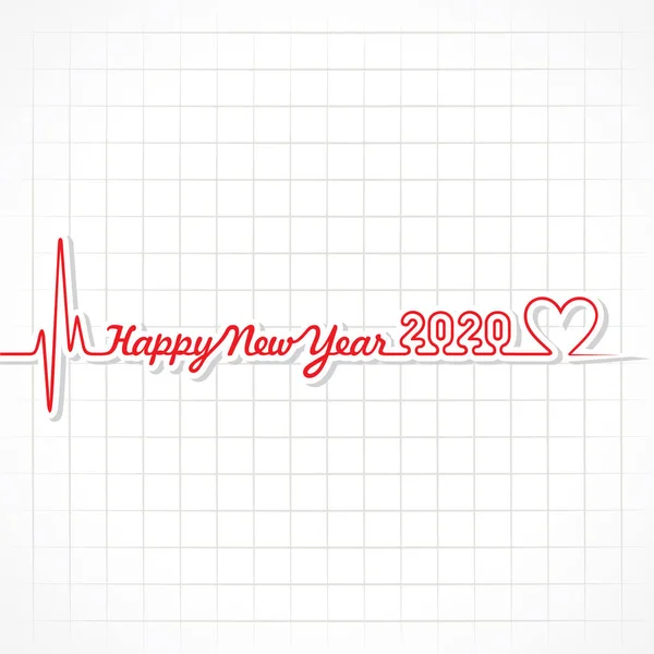 Ilustración del saludo para el nuevo año 2020 — Vector de stock
