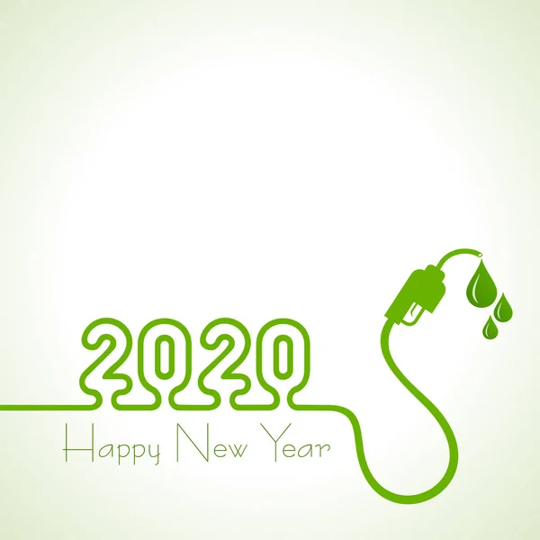 Illustrazione del saluto per il nuovo anno 2020 — Vettoriale Stock