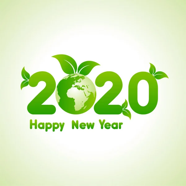 Illustration der Begrüßung für das neue Jahr 2020 — Stockvektor