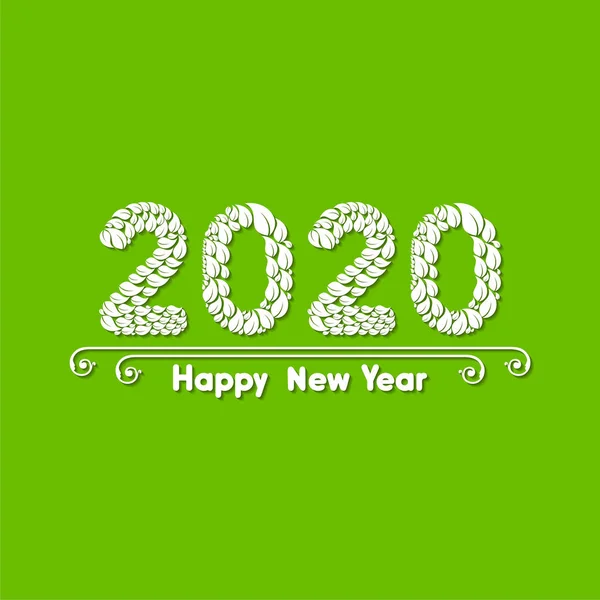 Ilustración del saludo para el nuevo año 2020 — Vector de stock