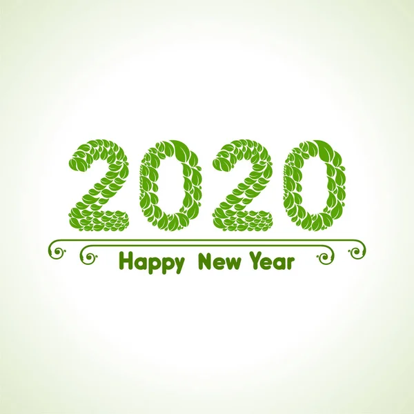 Ilustração de saudação de Ano Novo 2020 — Vetor de Stock