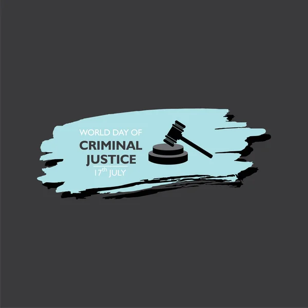 Ilustração Vetorial Para Dia Internacional Justiça Criminal Observado Dia Julho — Vetor de Stock