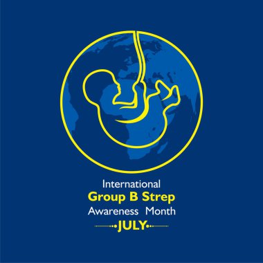 Uluslararası Grup B Strep Gırtlak Bilinci İçin Vektör İllüstrasyonu Temmuz ayında gözlemlendi