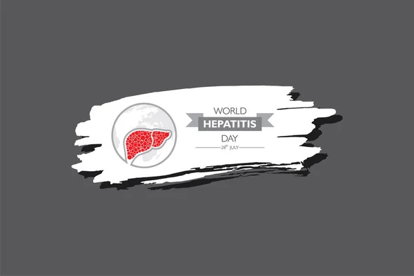 Ilustración Póster Pancarta Del Día Mundial Hepatitis Celebrada Julio — Archivo Imágenes Vectoriales