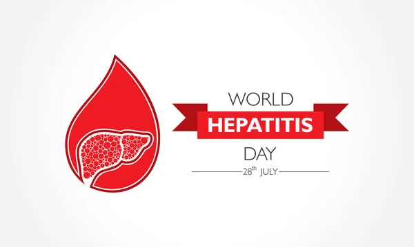 Illustration Affisch Eller Banderoll World Hepatitis Day Som Uppmärksammades Den — Stock vektor