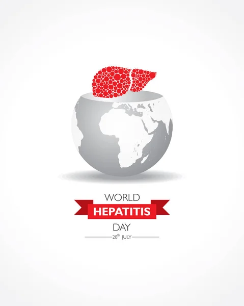 Illustration Affisch Eller Banderoll World Hepatitis Day Som Uppmärksammades Den — Stock vektor