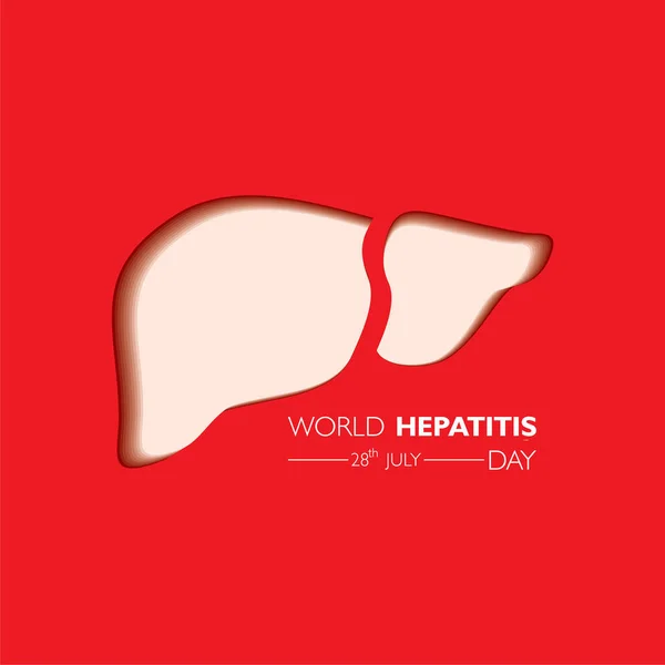 Illustration Affisch Eller Banderoll World Hepatitis Day Som Uppmärksammades Den — Stock vektor