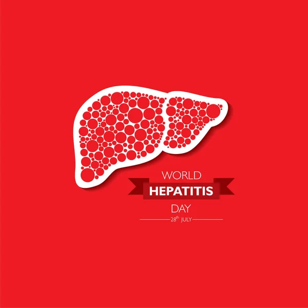 Illustration Affisch Eller Banderoll World Hepatitis Day Som Uppmärksammades Den — Stock vektor