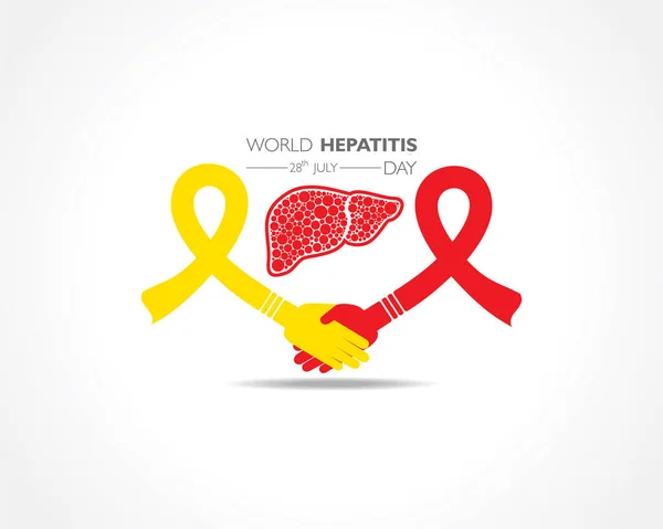 Illustration Plakat Oder Banner Zum Welt Hepatitis Tag Juli — Stockvektor