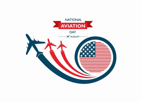 День Національної Авіації Який Відзначається Сша Серпня Концепція Дизайн Плаката — стоковий вектор