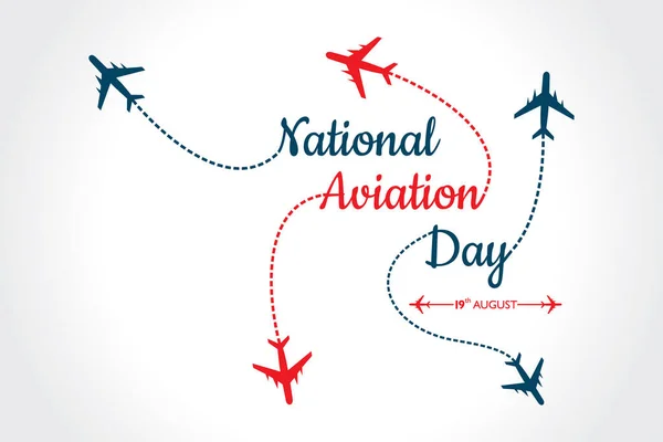 Dia Nacional Aviação Que Comemorado Nos Estados Unidos Agosto Conceito — Vetor de Stock