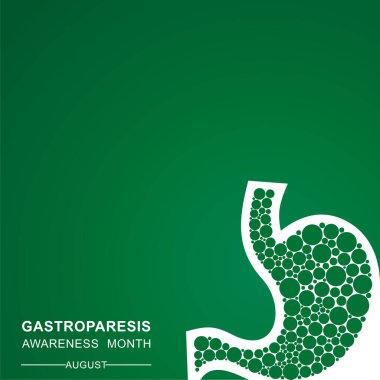 Vector Illustration of Gastroparesis Awareness Month observed in August clipart