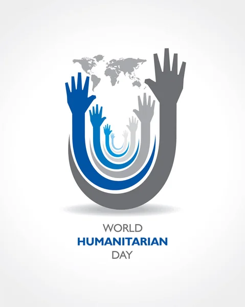 Ilustración Vectorial Del Día Mundial Ayuda Humanitaria Celebrado Agosto — Vector de stock